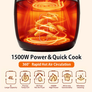 Friggitrici <span class=keywords><strong>ad</strong></span> <span class=keywords><strong>aria</strong></span> compressa senza olio capacità 4L friggitrici elettriche digitali <span class=keywords><strong>ad</strong></span> <span class=keywords><strong>aria</strong></span> profonda - Product Image 4