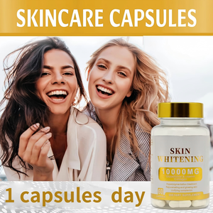 Capsules blanchissantes pour la peau, antioxydantes naturelles, 10000 mg de glutathion, collagène, vitamine C, pour éclaircir la peau foncée des femmes - Product Image 4