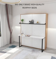 Multifunktion ale Hotel möbel Vertikales Schrank bett mit hoch klappbarem Schreibtisch und oberem Regal