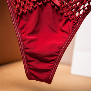WarmSteps 패션 여성용 팬티 섹시 란제리 표범 여성 끈 팬티 중공 속옷 우아한 매력적인 G-스트링 속옷 - Product Image 6