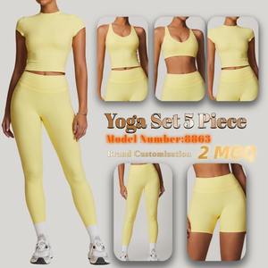 Set Pakaian Olahraga Wanita Cepat Kering Grosir, Set Gym Fitness Custom 2 Pcs untuk Wanita, Pakaian Gym Wanita dengan Logo - Product Image 2