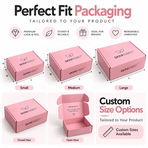 Caja de Envío Corrugada Rosa Personalizada con Logotipo, Cajas de Empaque para Suscripciones de Belleza para Marcas de Cuidado de la Piel, Cosméticos, Cuidado del Cabello y Bienestar - Product Image 5