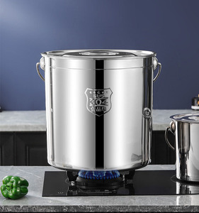 Marmite de cuisson commerciale moderne grande capacité en acier inoxydable 304 avec longue poignée - Product Image 4