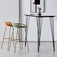 Table de bar rectangulaire moderne nordique en bois massif, durable, de luxe, couleur personnalisable, pour restaurant et centre commercial