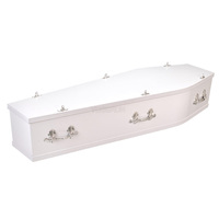 Ataúd Funerario para Adultos de Alta Calidad, Enchapado en Madera, Estilo Europeo, Madera Maciza, Atractivo Visual, Precio Moderado en Australia