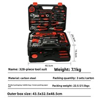 Kit d'outils à main complet 321 pièces pour la maison et la réparation automobile, comprenant clés à douille, tournevis, pinces et boîte à outils