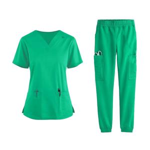 ชุดเครื่องแบบพยาบาลสครับแขนสั้นสำหรับผู้หญิงชุดเครื่องแบบทางการแพทย์แบบลำลองระบายอากาศได้สำหรับโรงพยาบาลแบบ2024 - Product Image 6