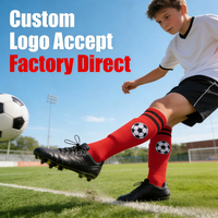 Chaussettes de football à compression pour jeunes avec lettres personnalisables, pour entraînement sur gazon extérieur, respirantes et offrant un soutien, échantillon gratuit