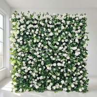 Panneau mural de fleurs artificielles de conception populaire pour décoration d'arche de mariage Baby Shower