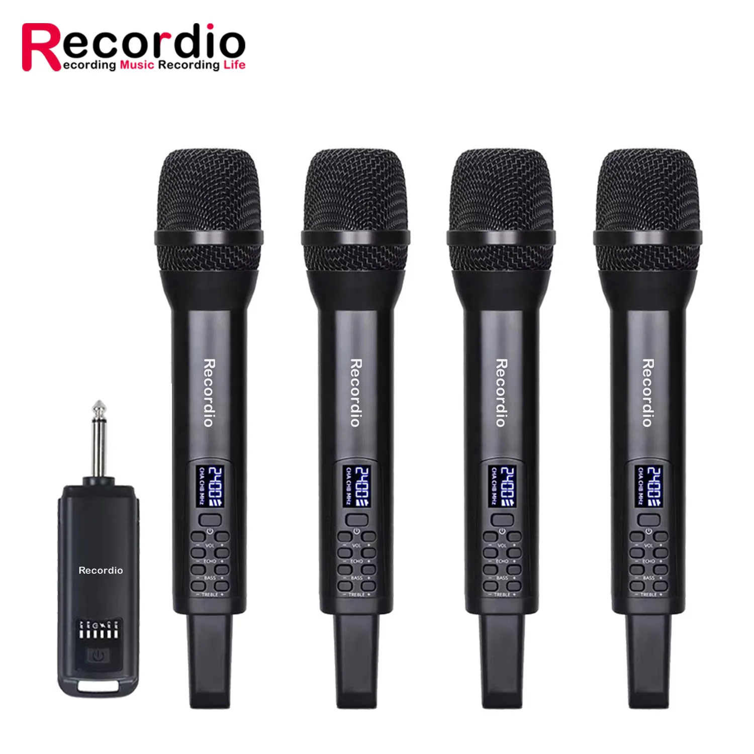 GAW-D100 tragbares 2.4G kabelloses Handmikrofon UHF Dynamisches Mikrofon Karaoke Mikrofon für Zuhause Outdoor-Aktivitäten