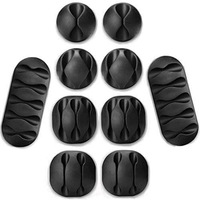 Lot de 10 organiseurs de câbles multifonctionnels en silicone pour gestion de fils USB, supports de câbles pour salle de bain