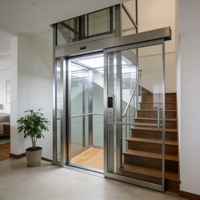 Ascenseur de Villa/Montée-escalier Hydraulique pour 2 à 5 étages, Ascenseur Moderne pour Appartement, Composants en PVC, Structure en Acier Robuste, 1,5 m/s
