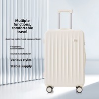 Valise à roulettes personnalisable Lulu, style décontracté, avec fermeture éclair, chargement USB, unisexe, bagage de voyage pour étudiants, roues multidirectionnelles silencieuses