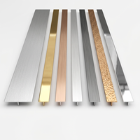 OEM ODM Bande de finition industrielle en aluminium poli pour carrelage céramique, profil de transition de sol, étanche, auto-adhésif Fushifu pour