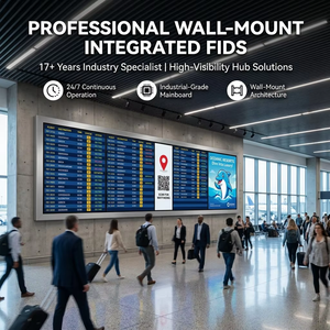 Terminale FIDS Integrato a Parete <span class=keywords><strong>con</strong></span> Touchscreen, Display LCD ad Alta Risoluzione e Grande Formato per Sale di Partenza Aeroportuali - Product Image 1