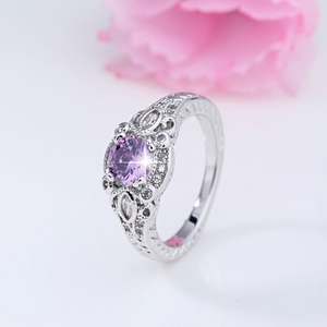 แหวนนิ้วมือชุบโรเดียมสีเงินสเตอริง925ตัดสวยสง่าออกแบบทันสมัยสำหรับงานแต่งงานงานหมั้นของผู้หญิงครบรอบปี - Product Image 3