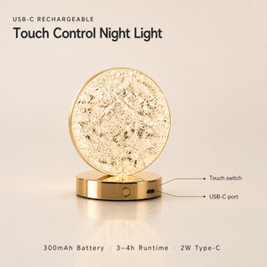 Lampada da Tavolo USB Ricaricabile a Forma di Stella e Luna in Acrilico per <span class=keywords><strong>Soggiorno</strong></span>, Sala da Pranzo o Camera da Letto - Product Image 2