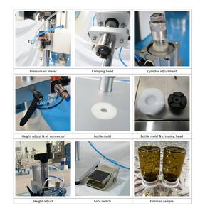 Henwi bán tự động khí nén uốn Máy đóng nắp cho lọ thuốc Ampoule penicillin chai Hướng dẫn sử dụng uốn tóc bồng Máy capper <span class=keywords><strong>crimper</strong></span> - Product Image 4
