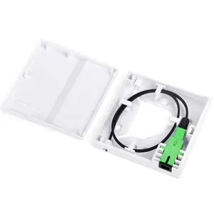 Fiber Optic Face Plate 86 Mm Optical Faceplate Fiber Termination Box Indoor Wall Raised FTTH 1 Port