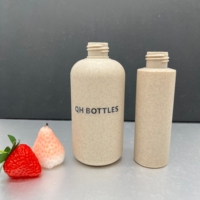 Botol Plastik Jerami Gandum 100ml 250ml 500ml dengan Tutup Flip untuk Sabun Cair, Sampo, Perawatan Kulit Tubuh, Sanitizer
