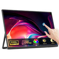 Moniteur portable Eimio 21,5 pouces IPS à écran tactile, extension d'écran pour ordinateur portable, USB Type-C, double écran, Plug and Play, OEM ODM