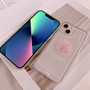เคสโทรศัพท์โปร่งใสสำหรับ <span class=keywords><strong>iPhone</strong></span> 14 <span class=keywords><strong>13</strong></span> 12 <span class=keywords><strong>PRO</strong></span> <span class=keywords><strong>MAX</strong></span> 14 <span class=keywords><strong>13</strong></span> 12 PLUS เคส TPU แบบนิ่มตกแต่งโบว์คริสตัล - Product Image 5