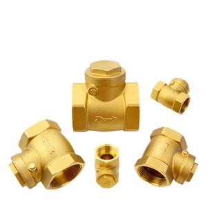 วาล์วกันกลับทองแดงแท้ Huihong DN15 20 25 32 40 50 แบบสามทาง/ทางเดียว สำหรับท่อส่งน้ำ ปั๊มน้ำ - Product Image 1