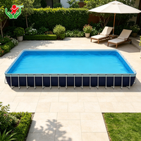 Piscine à structure métallique galvanisée, grande capacité, anti-UV, résistante à l'usure, pour usage quotidien