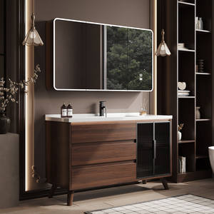 Meuble de salle de bain <span class=keywords><strong>sous</strong></span> évier européen, meuble de salle de bain moderne autoportant, armoire à pharmacie avec ensemble de lavabo - Product Image 3