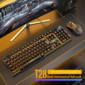 Clavier mécanique filaire RGB, interface USB, 108 touches, clavier numérique programmable, clavier ergonomique pour jeux, ensemble clavier-souris - Product Image 3