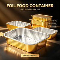Barquettes alimentaires jetables en aluminium, recyclables, résistantes à la chaleur, compatibles four, pour cuisson et plats à emporter