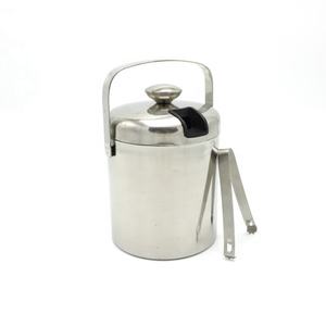 1.3L с двойными стенками из нержавеющей стали ведро льда охладитель вина охладитель бутылки шампанского напитков ванна со льдом Тонг крышкой ситечко - Product Image 3