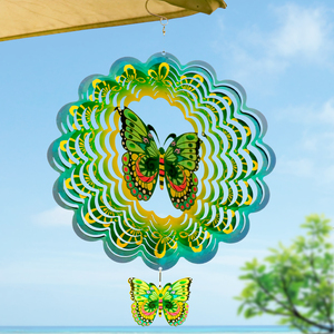 Molinillo de Viento Metálico para Decoración de Jardín, Colorido, para Hogar, Jardín, Patio o Decoración Exterior, con Diseño de Mariposa - Product Image 5