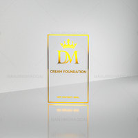 Étiquettes Adhésives Personnalisées Impression Logo Imperméables Feuille d'Or Cosmétiques Étiquettes Transparentes Texte Personnalisé Autocollants Logo