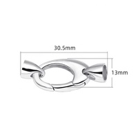 Bracelet en argent 925 sterling, collier cubain en forme de cœur, lien en perle, fermoir à bascule, porte-monnaie, boîte fermoirs pour la fabrication de bijoux