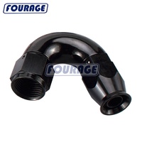 Pièces d'auto 150 degrés en aluminium femelle AN adaptateur de joint pivotant une pièce plein débit PTFE raccord d'extrémité de tuyau de carburant