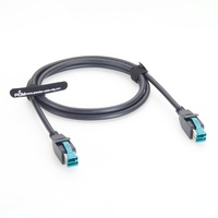 Câble de données USB mâle-mâle 12V avec connecteur surmoulé, câble USB PlusPower pour système POS, imprimante, lecteur de codes-barres, terminal