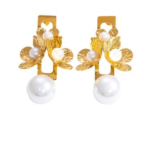 ต่างหูแฟชั่น ประดับมุกเทียม รูปทรงเรขาคณิต รูปดาว ชุบทอง 18K เครื่องประดับสำหรับออฟฟิศและอาชีพ EH11467 - Product Image 5