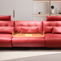 Canapé inclinable électrique fonctionnel royal américain canapés en cuir ensembles de mobilier de style italien pour salon haut de gamme Power Green