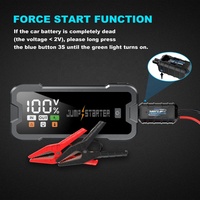 Démarreur de véhicule à super condensateur 4000A 12V 16000mAh 2000mAh 24000mAh PD65W, batterie externe d'urgence 4-en-1 pour camion et moto