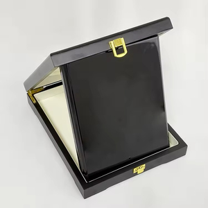 <span class=keywords><strong>Plaque</strong></span> de certificat en bois noir pliable personnalisable avec logo, avec boîte pour plaques en bois vierges - Product Image 3