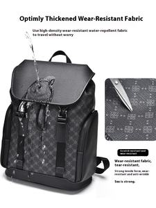 Mochila de viaje Vintage informal Retro para hombre de gran capacidad, cadena de cremallera de PVC, nueva bolsa de ordenador, diseño de flores antiguas, negocios informales - Product Image 4