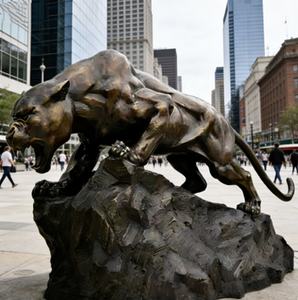 공장 맞춤형 앤티크 야외 장식 대형 금속 맞춤 제작 실물 크기 동물 조각상 황동 청동 호랑이 조각 주조 - Product Image 6