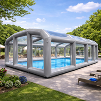 Maßgefertigtes, Luftdichtes Aufblasbares Pool-Kuppelzelt aus PVC, Transparente Aufblasbare Poolabdeckung, Großes Klares Aufblasbares Eventzelt
