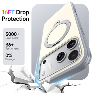 Support magnétique anti-poussière avec rotation <span class=keywords><strong>à</strong></span> 360 degrés, <span class=keywords><strong>coque</strong></span> en TPU et PC antichoc, compatible avec la charge sans fil pour 15 14 16 17 Pro Max - Product Image 3