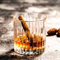 Verres à Whisky rayés gravés, verre à Whisky classique à l'ancienne, verre à vin sans pied pour Bar, vente en gros