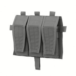 กระเป๋าใส่แม็กกาซีนแบบสามช่อง Tactical Triple Magazine Pouch AVS พร้อมฝาปิดด้านหน้าแบบถอดได้ Unisex  ติดตั้งด้วยแถบตีนตุ๊กแก สำหรับเสื้อกั๊กยุทธวิธี  ใส่แผ่นกันกระสุน ใช้สำหรับกิจกรรมกลางแจ้ง - Product Image 3