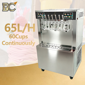 Machine à glaces molles commerciale à 2 compresseurs, 7 saveurs, automatique, pour la préparation de glaces molles, de yaourts et de coupes d'açaï - Product Image 2