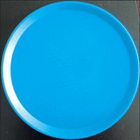 Plateau rond de service de 14 ", transparent, en plastique, antidérapant, de haute qualité, vente en gros