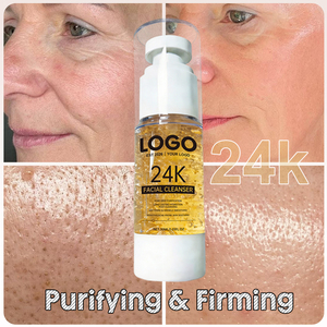Limpiador Facial 3 en 1 OEM/ODM con Oro 24K: Desmaquillante, Cuidado Antiarrugas, Hidratación Duradera, Suavizante y Limpiador de Poros - Product Image 4